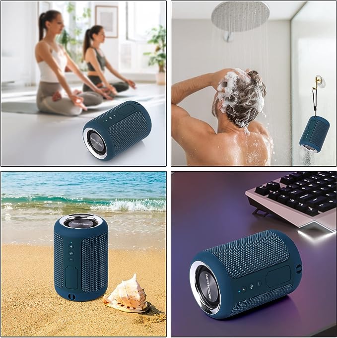 Protective Travel Case Cover with Handle and Carabiner for 2 Speaker