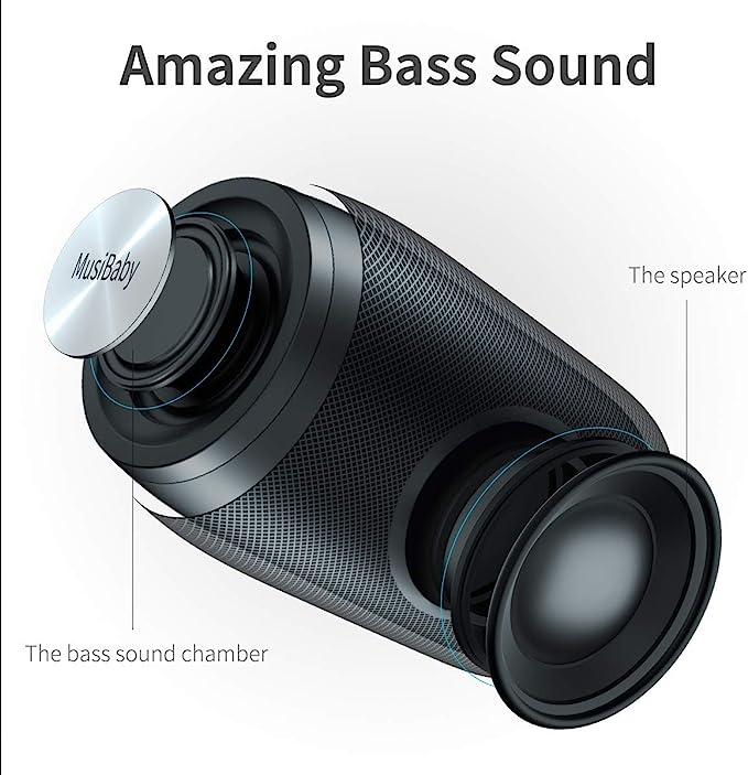 Bluetooth Speakers,  Speaker,Outdoor,Wireless,Waterproof, Portable Speaker,Dual Pairing, Bluetooth 5.0,