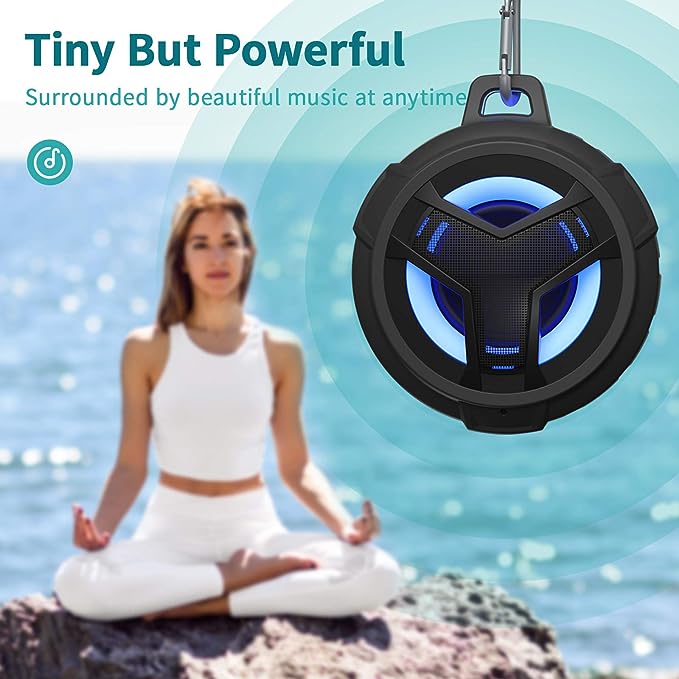 Waterproof Wireless Speaker with LED Light, Floating, 2000mAh,