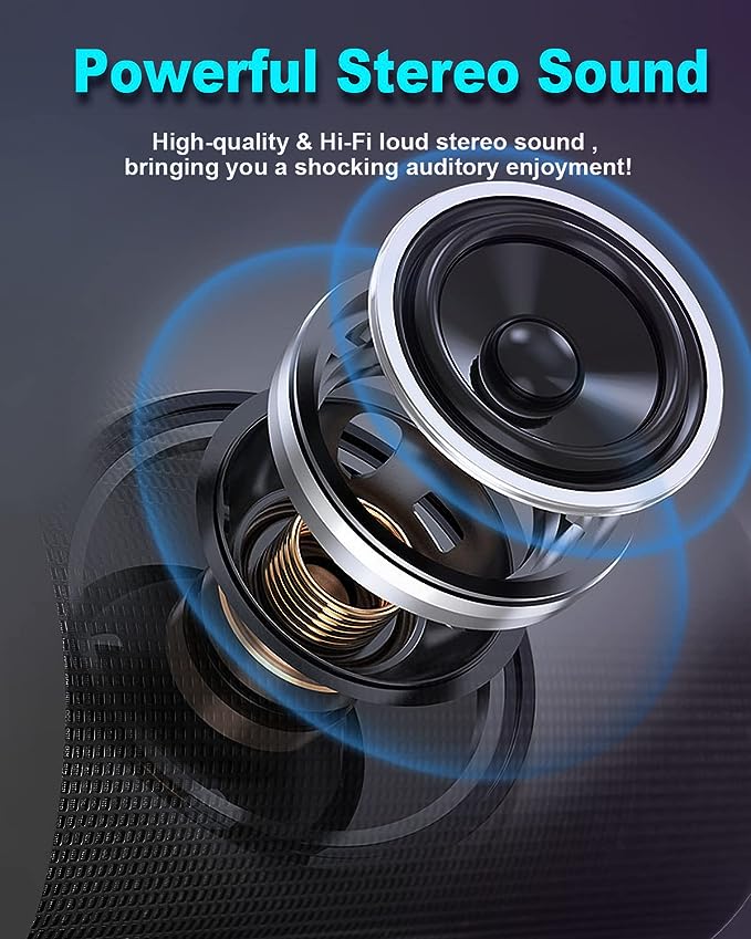 Wireless Bluetooth Speaker - Portable Speaker with Multi LED Light